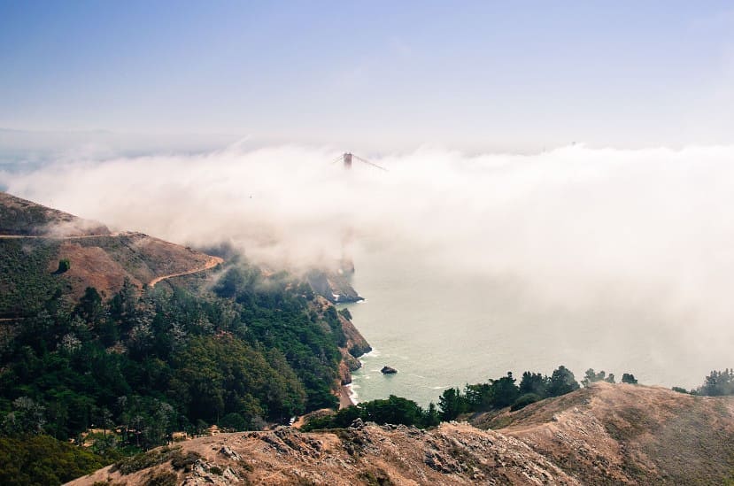 Saliti dubbio in cima al monte per cercare una bella visuale sul golden gate&hellip;