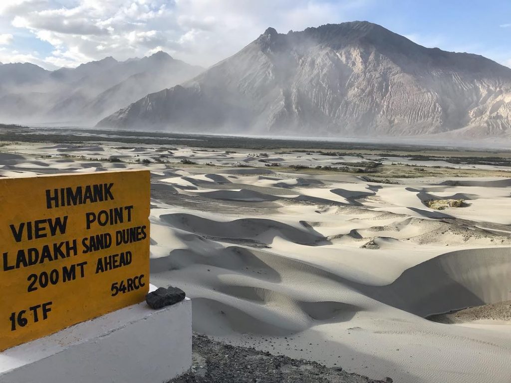 Sand dunes created after change in the course of river #shyokriver #shyok #shyokvalley #leh&hellip;