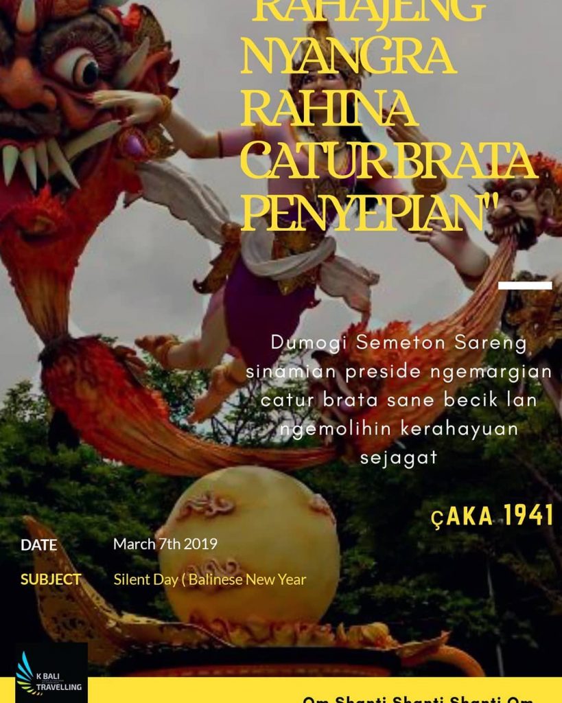 Catur Brata Penyepian Çaka 1941 #balinesetradition #nyepi #caturbrata #silentday #bnesimppl #travelbug #travelblogger #traditionbali