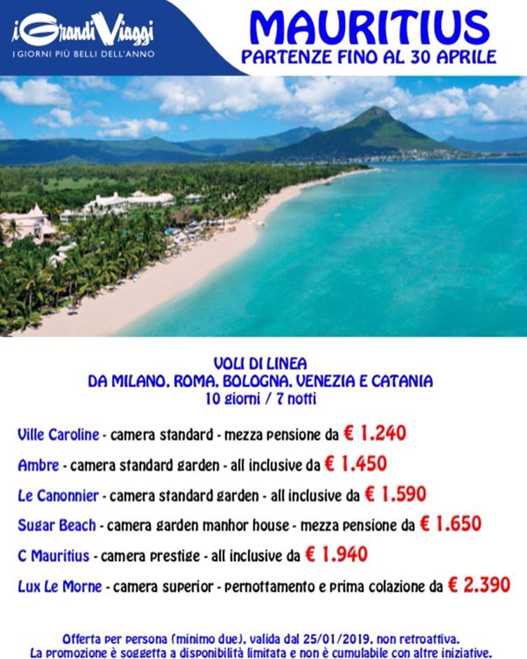 Vuoi anticipare l’estate? Ecco le proposte per le #Mauritius de #igrandiviaggi #bluvacanze #agenziaviaggi #travel&hellip;