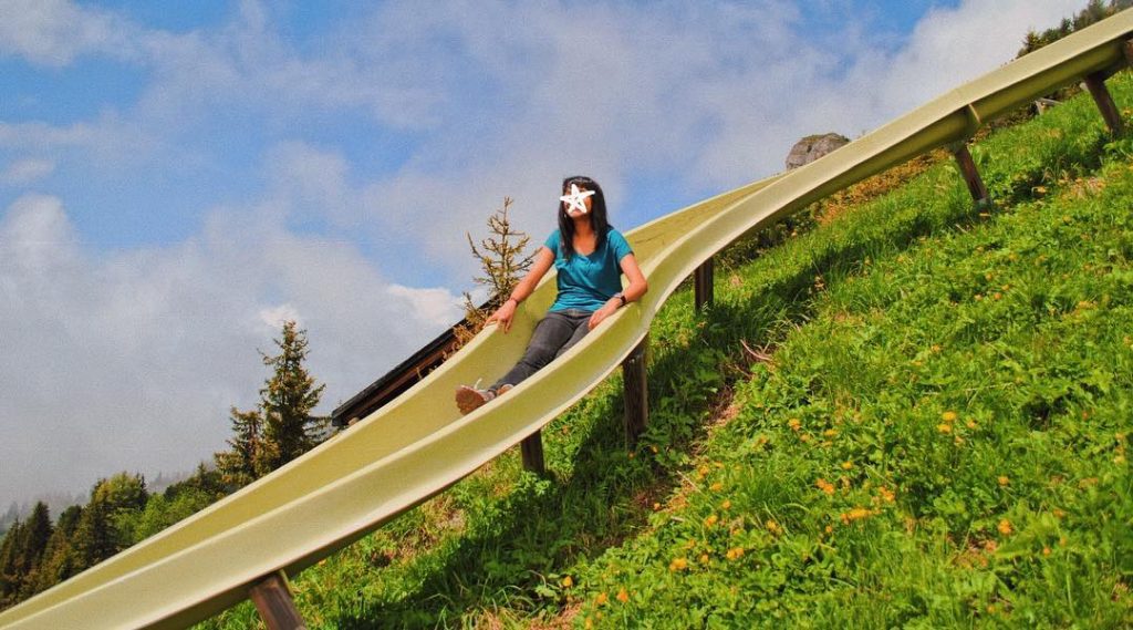 sliding down the mountain in switzerland back in 2012???????? _ #switzerland #bnesimppl #tb #summer&hellip;