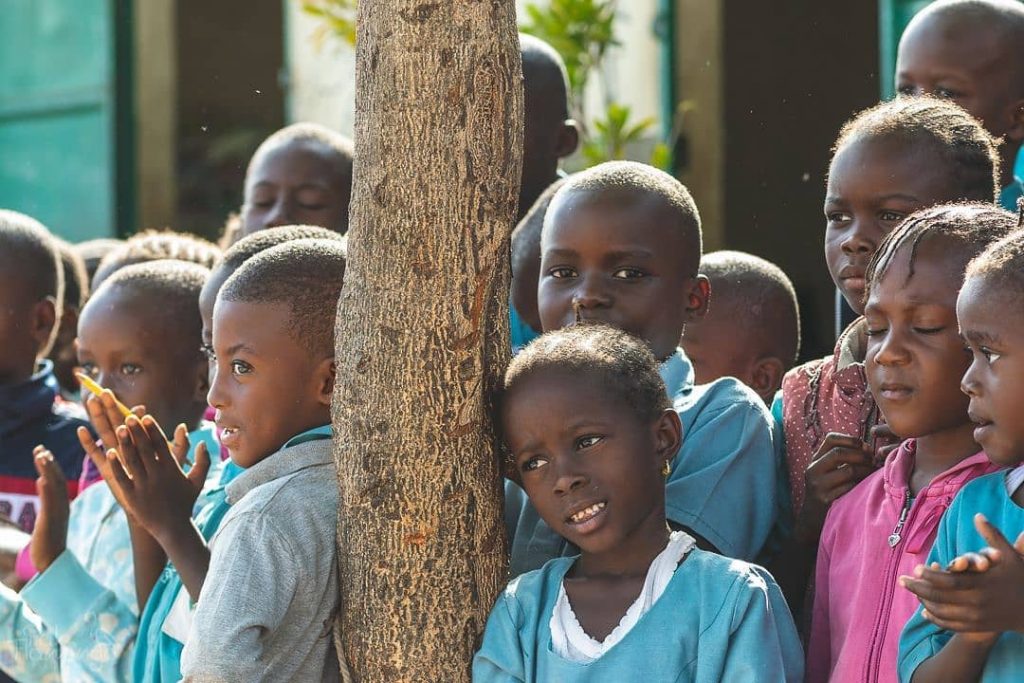 A group of kids standing in line while we visited Xavier’s school. Xavier donated&hellip;