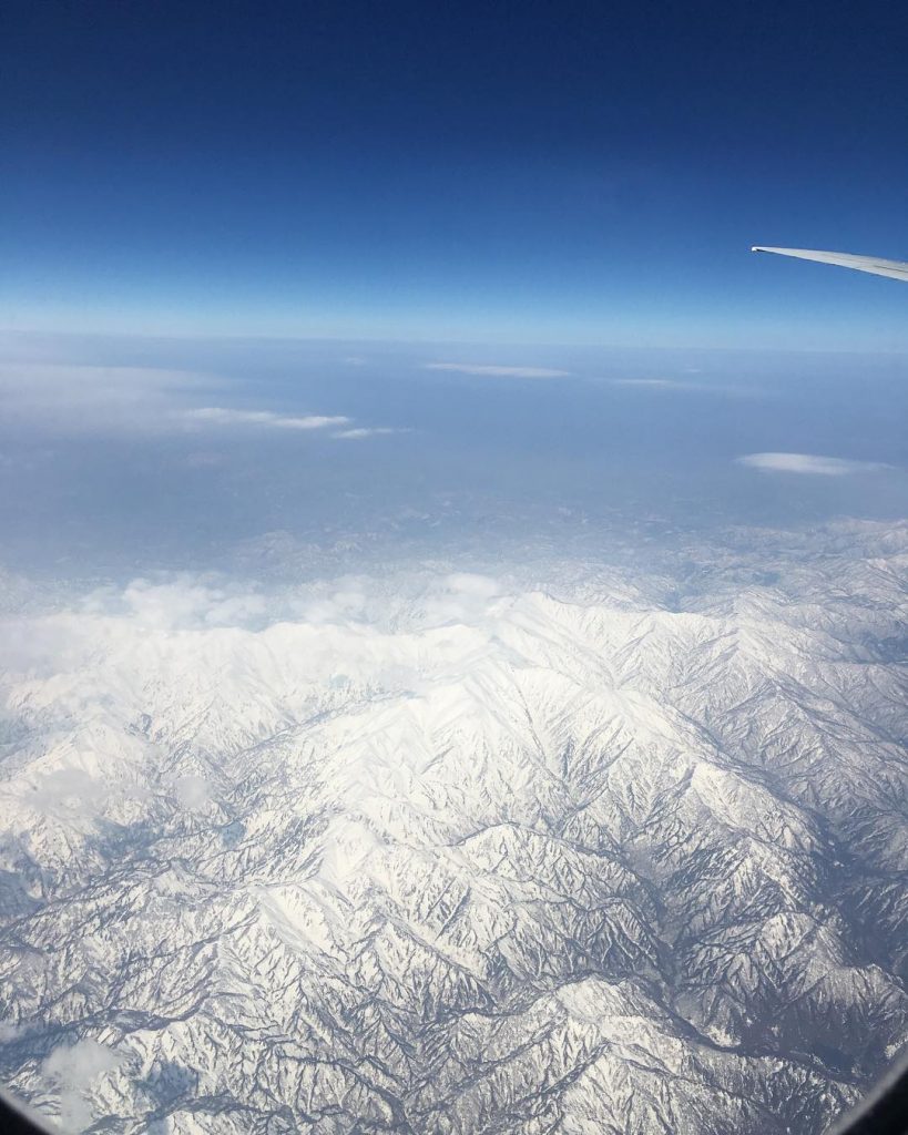 Flying over Japan ???????? ️ I’m in Japan !!! After 17 1/2 hours we&hellip;
