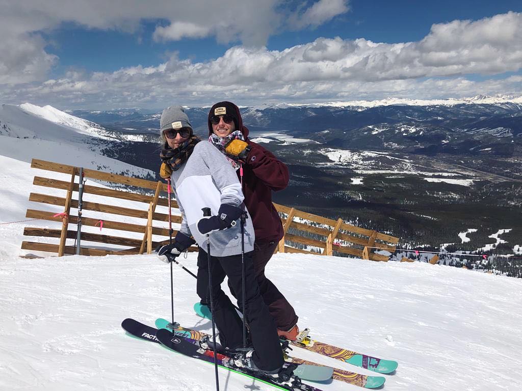 Skiing on point with lovely company!