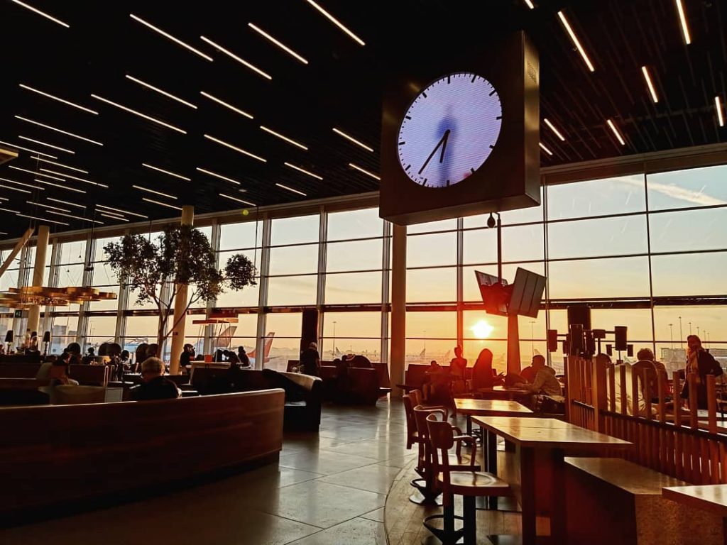 in Amsterdam After few investigation during immigration. and now waiting to my destination