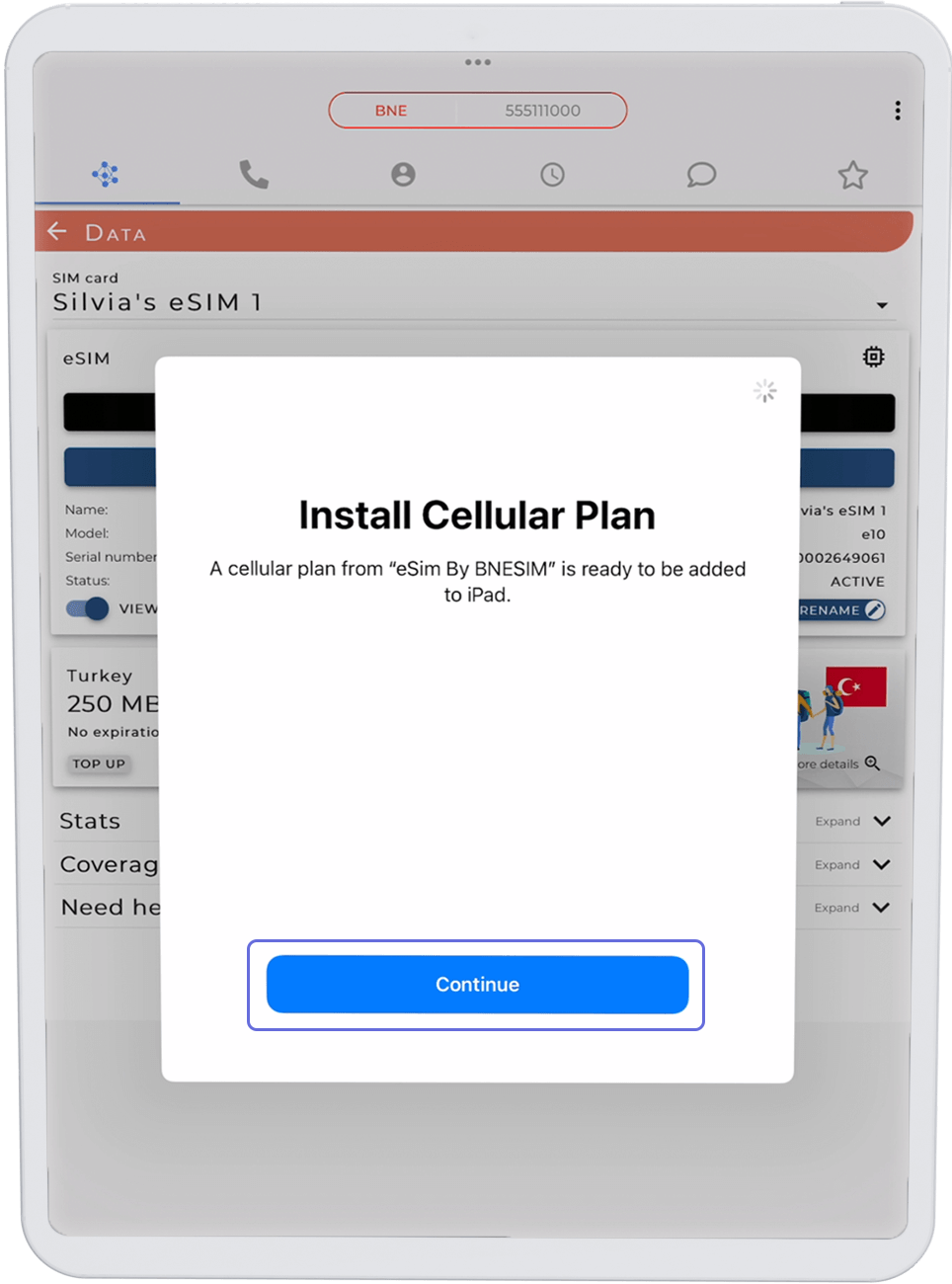 How to install BNE eSIM on your iPad BNESIM