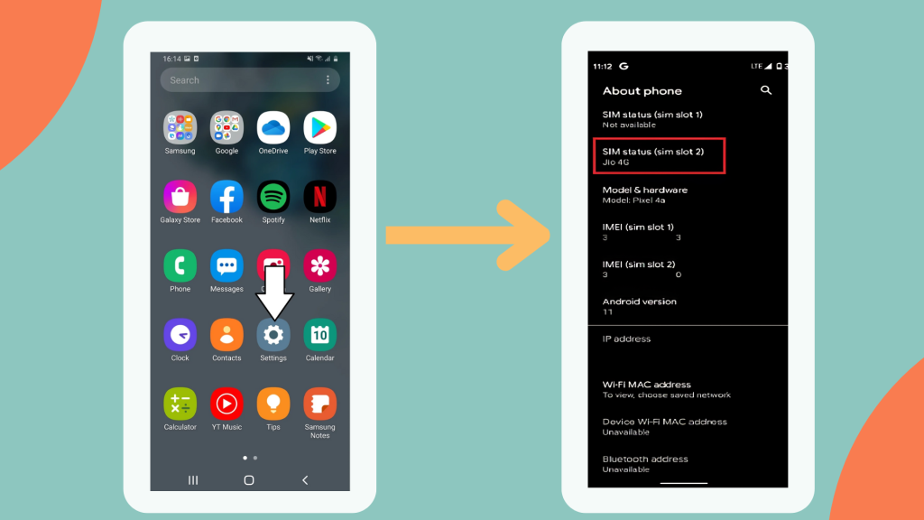 steps of how to find IMEI number on Android