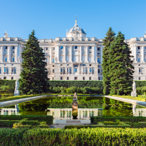 A scenic view of European landmarks showcasing royal history and majestic architecture beyond London.