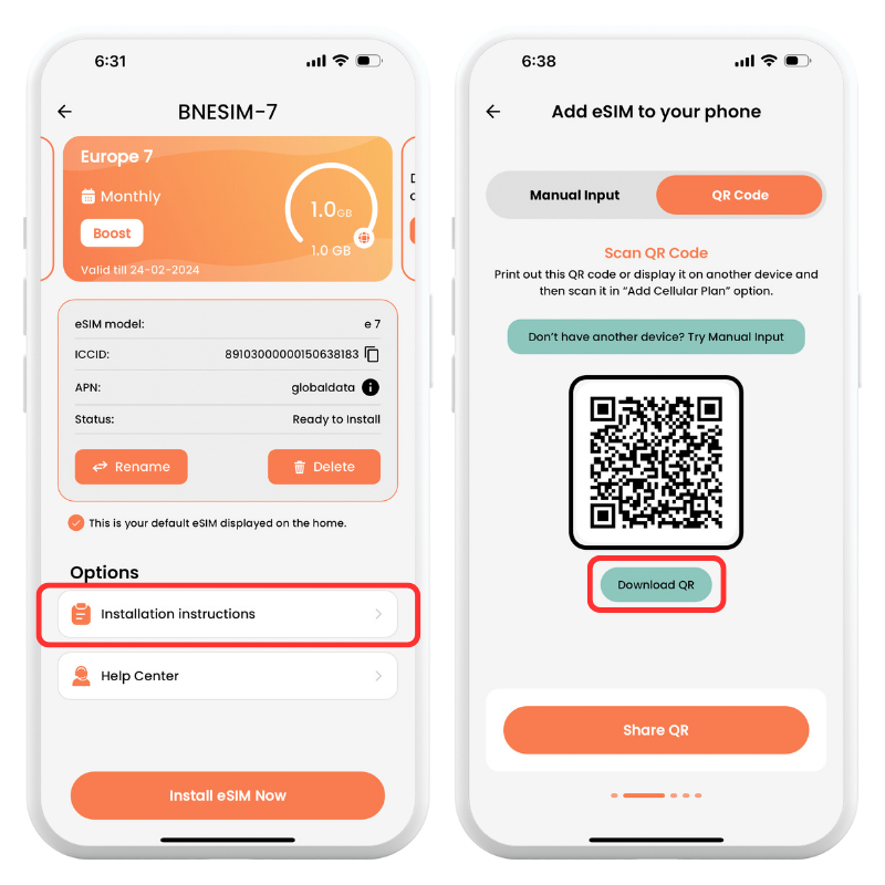 Step-by-step guide on adding eSIM to iPhones, featuring a visual tutorial for easy understanding.