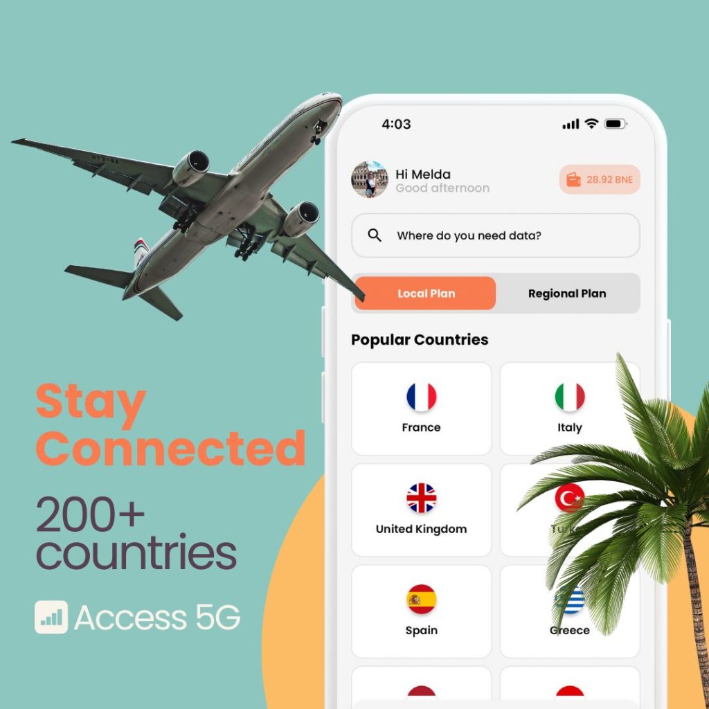 Stay Connected 200+ Countries, Access 5G