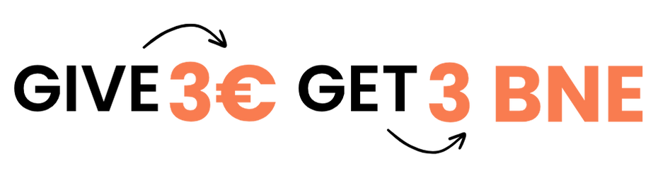 esim referral program rewards: give 3 euros discount to friends and get 3 BNE Coins once they place first order