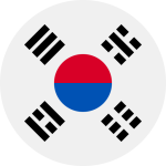 South Korea mini country logo with rounded corner.