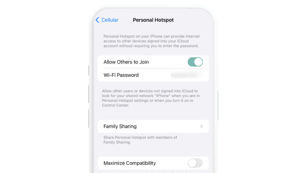 personal hotspot on iphone
