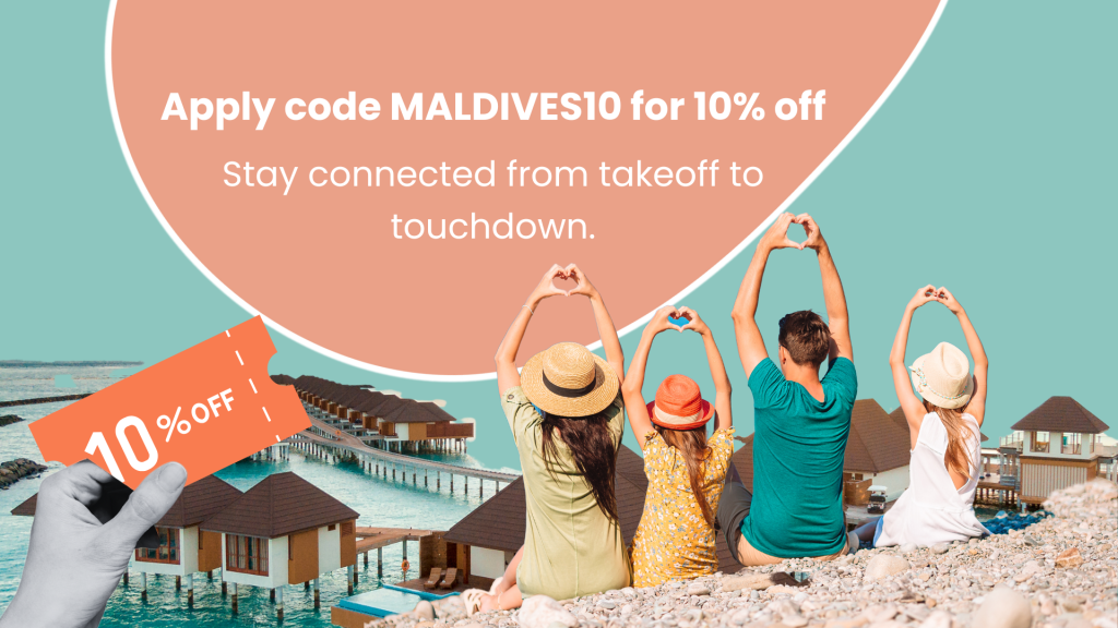 buy Maldives eSIM online and get 10% off from BNESIM