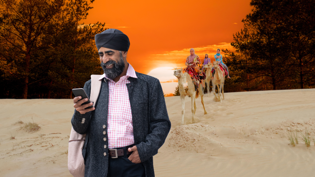 business traveler in Dubai