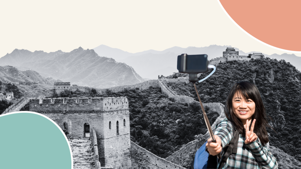 a women traveling in China