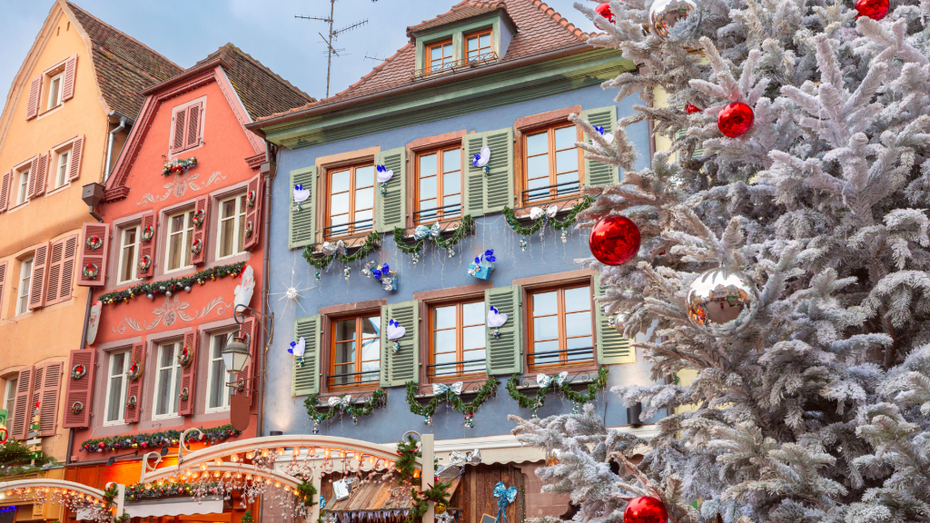 Christmas street in Colmar, France
