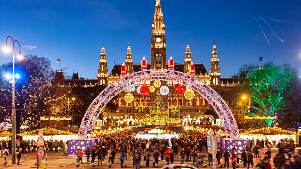christmas market in Vienna, Austria
