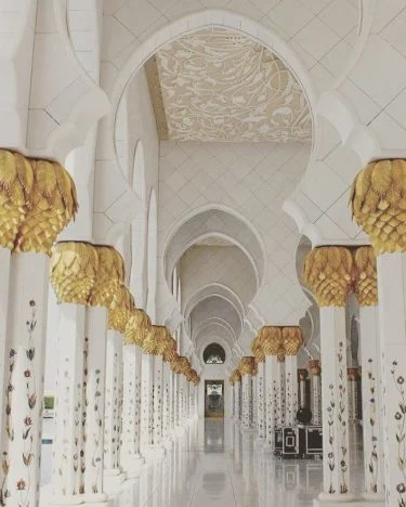 Inside the mosque