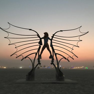 #nofilter just burningman ????. . . . . . . #burningman #burningman2017 #wings #sunset…