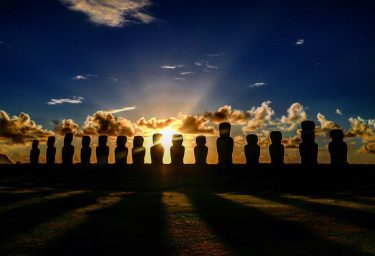 Seeing the sunrise in Easter Island makes me feel I’m the blessed one It…