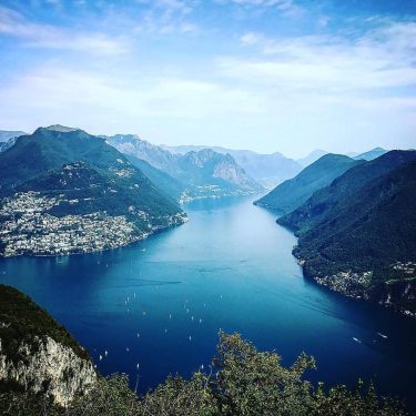 View from the Monte San Salvatore in Lugano . . . #lugano #luganolake #lagodilugano…