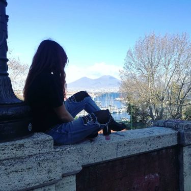 °Art and sea, what could i desire more?° #me #naples #schooltrip #artgallery #sea #artlover…