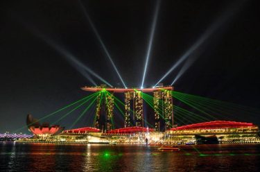 The multimedia show Spectra, a showcase of laser, light, music and water movements at…