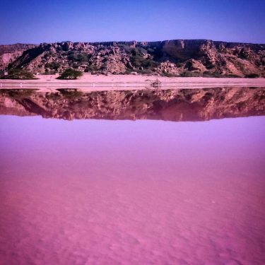 Iran_Sistanobalouchestan,Chabahar,Lipar Pink Poond(تالاب صورتی لیپار)Water of this poond is Pink photo without water Lipar…