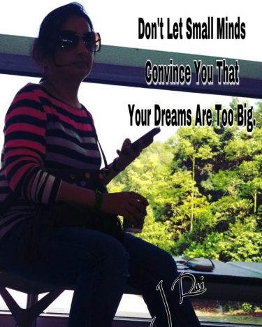 People with small mind set normally try to convince ambitious people that you are&hellip;