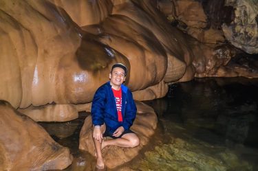 Swimming pool deep within crystal clear water is too cold to swim ???? #cave…