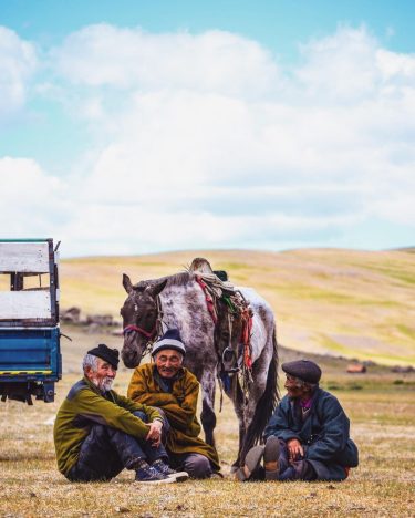 The Mongolian Nomadic lifestyle is still so unique and authentic. These guys were hanging…