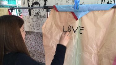 Painting my wishes on this multi-colored lantern before lighting it and watching it soar&hellip;
