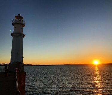 Sunsets with new friends in a new place- thanks scotland for looking beautiful for…