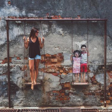 ¡Como mola el street art de Georgetown! Habíamos visto tantas fotos de su arte…