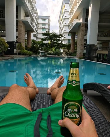No better way to get away from the crazy Bangkok traffic than a beer&hellip;
