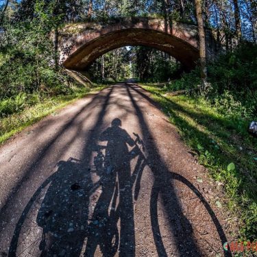 This is a beautiful cycling path going on the former railway. For 28 km…