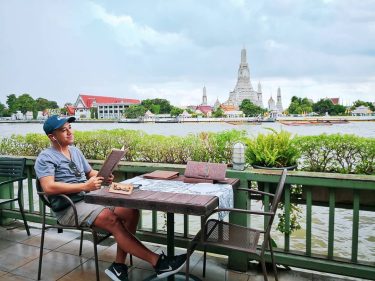 This table for two though. Let me not wait for him rather let me…