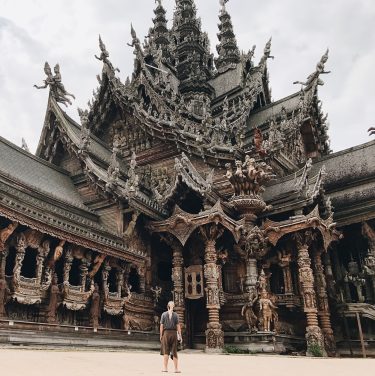 #SanctuaryofTruth is a mega wooden temple with the most exquisite wooden carvings you would…