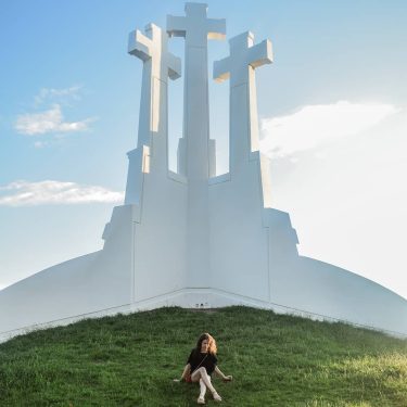 . . . . . #vilnius #threecrosses #girl #freetime #lithuania #sky #hill #lithuaniangirl…