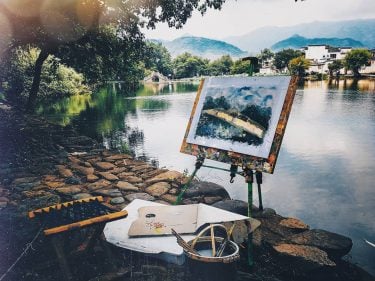 An oil painting . . . . . . #like #a #painting #宏村village #ancientvillage…