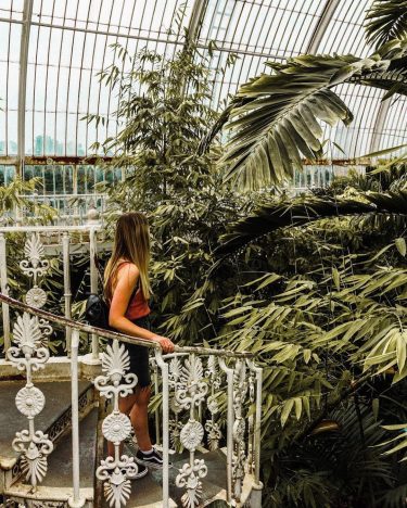 Trying to look all nice and elegant on the stairs when you visit Kew…