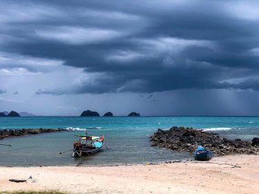 A storm approaching the island