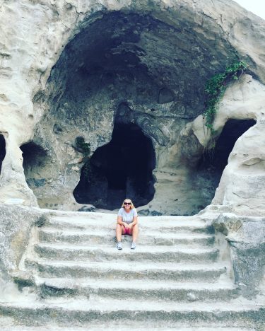 Lisa the cave explorer Fab day discovering Georgia with Envoy Tours, our guide Qeti…