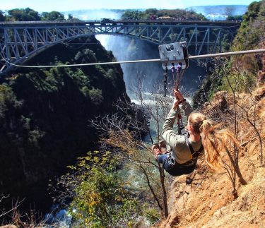 Zipping over from Zambia to Zimbabwe, the proper way to cross the border. .&hellip;