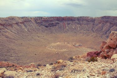 The first identified meteor crater. Around a mile wide, 550 feet deep & over…