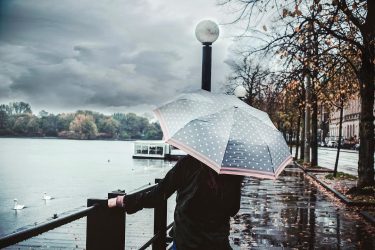 Gloomy, blue Just like these While we take shelter, from getting soaked, in rain…