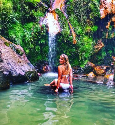 Waterfalls and bathtub temp water- I can make do with this. #waterfalls #azores #pontadelgada…