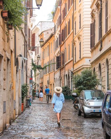 Somewhere on the lovely little streets of Rome. I will miss precisely these atmospheric…