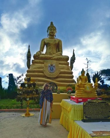 A perfect day, the blue sky and the Buddha illuminating everything around me. a…